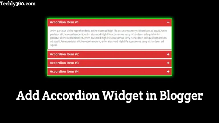 How to Add Accordion in Blogger | Create Accordion Widget in Blogger