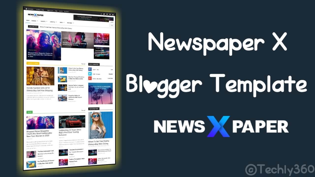 Blogger Newspaper X Premium Template Download