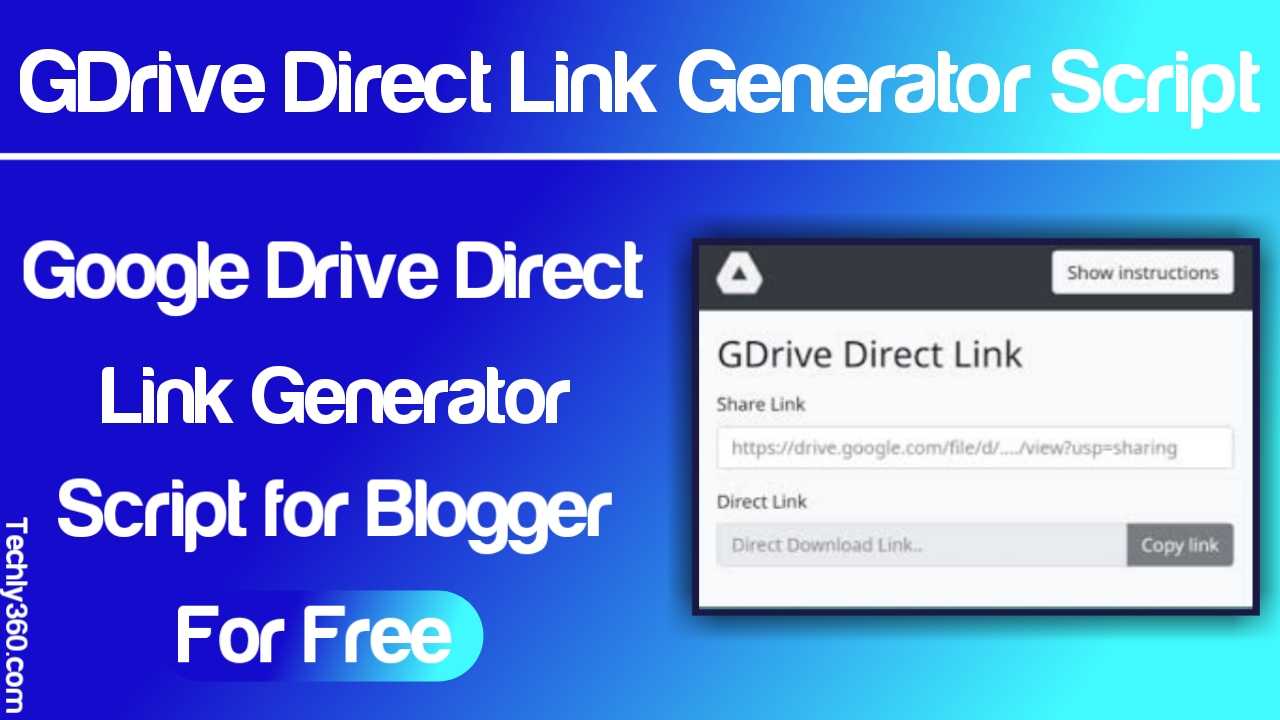 google drive download link generator