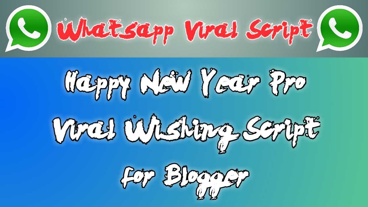 Happy New Year Wishing Script Download for Blogger