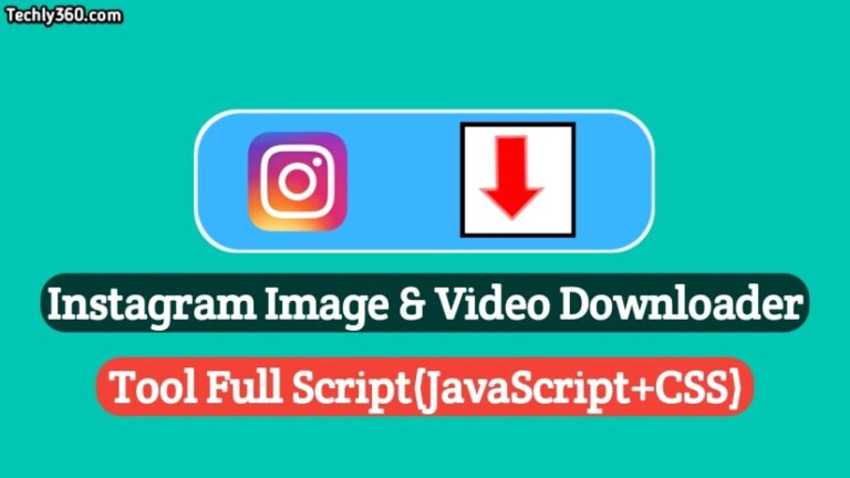 Instagram Image & Video Downloader Tool Script