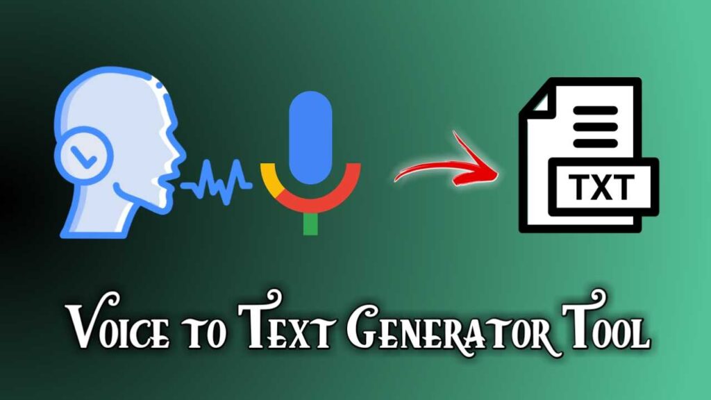 Voice to Text Generator Tool in Blogger Blogspot